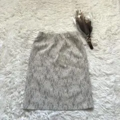 【boufeloud】タイトスカート/レース/ホワイト/レディース/白/総柄