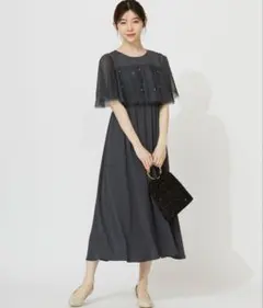 anysis 【Lily Calin】ラッフルチュールフェイクパール ドレス