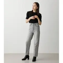 AZUL BY MOUSSY センタープレス テーパードデニムパンツ