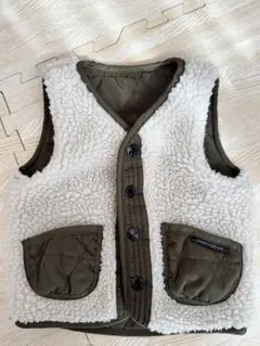 フリース中綿ベスト オリーブグリーン