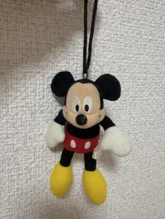 レトロ ミッキーマウス ぬいぐるみ キーホルダー ストラップ