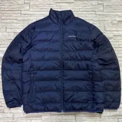 エディーバウアー ダウンジャケット ネイビー ワンポイントロゴ アウトドア