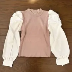 INGNI 異素材ニットトップス ベージュ