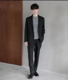 カジュアルブラックスーツ シングルボタン