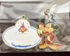 上海ディズニーランド 10周年キーホルダー ピンバッチ2種　ミニーマウス 上海ディズニーランド 10周年キーホルダー ピンバッチ2種 ミニーマウス