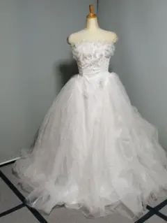 ☆特別セール T-401-449中古ウエディングドレス☆アイボリー☆11-13T