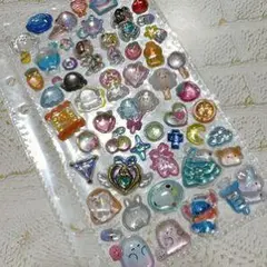 カラフルな立体ネイルシールセット