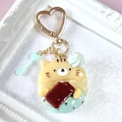 ねこのミントチョコドーナツ　チョコレート　キーホルダー　chackymade