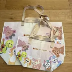 香港ディズニー　エコバッグ2枚セット S M ダッフィーandフレンズ