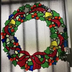 【ハンドメイド】トールペイント　リース　両面　ウエルカムマイハウス ハンドメイド】トールペイント リース 両面 ウエルカムマイ