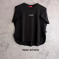 レピピアルマリオ バックプリント タックルーズTシャツ 黒 XS 140 150のサムネイル