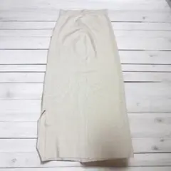 美品LOWRYS FARMリブタイトスカート　カットリブスカート　ハイウエスト