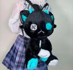 シエル リュック 黒×水色 猫型 - メルカリ