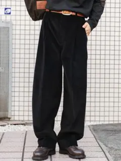 cristaseya Double Pleated Corduroy pants