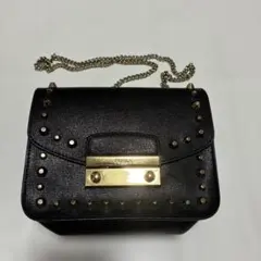 FURLA  メトロポリス　黒　スタッズ 楽天市場】フルラ FURLA バッグ ショルダーバッグ チェーンバッグ
