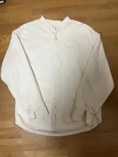 UNIQLO バンドカラーシャツ 長袖 オフホワイト S