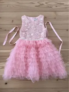女の子用ドレス 発表会　ピンクフリル　サイズ6