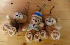 ダッフィー 3点セット ぬいぐるみストラップ