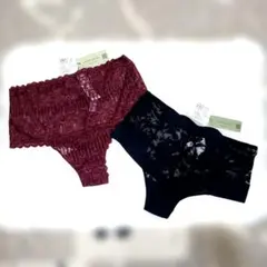 Intimissimi ショーツ黒&ワイン2点セット表記L(日本サイズXL)のサムネイル