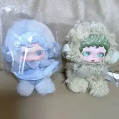 スカルパンダ　ぬいぐるみセット（青とベージュ）