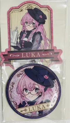 グッスマくじ　初音ミク2025Autumn F賞巡音ルカ缶バッジ＆ステッカー