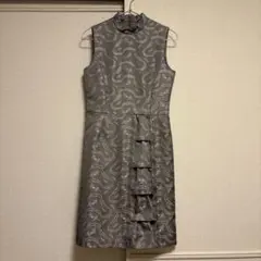 ペイトンプレイス　総刺繍　ドレス　ワンピース　シルバー　フリーサイズ