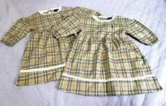 EASTBOY　ベージュ チェック柄 ワンピース 90cm 2着セット