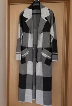 【新品 オットーコレクション】チェック柄ロングコート