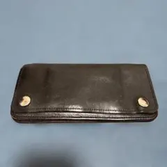 黒レザー トラッカーウォレット 三層