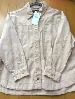 ZARA ベビーピンク系　デニムジャケット Lサイズ　新品