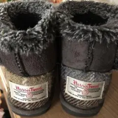harris tweed ハリスツイード ブーツ チャコールグレー 16センチ