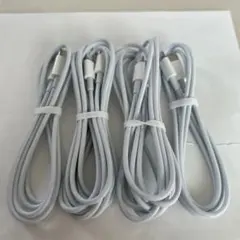 USB-c & Lightningケーブル ホワイト 4本セット