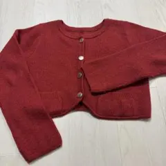 グレイル　赤ニットカーディガン