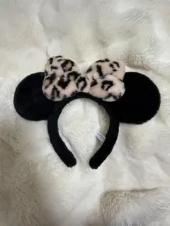 ミニーちゃん　カチューシャ　ヒョウ柄