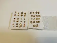おしゃれ可愛い多様なデザインの金色メッキピアスセット