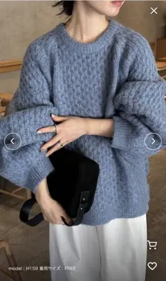 selectMOCA オーバーサイズハニカムニット