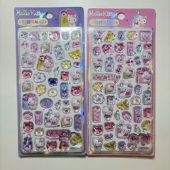《新品》 海外限定　ボンボンドロップシール キティ 3D立体シール ２枚セット