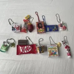 ミニチュア食品キーホルダー10個セット