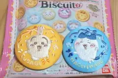 ちいかわ 刺繍缶バッジビスケット2 刺繍缶バッジ　 うさぎ　ハチワレ
