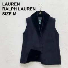 【美品】ローレンラルフローレン　フェイクムートンベスト　ボアベスト（9710）