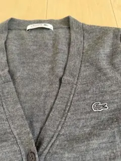 LACOSTE グレー カーディガン 長袖