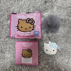 ハローキティ　ふわふわファーチャームBOOK ギンガムリボン