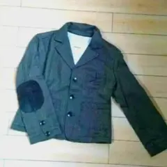 週末セール 値下げgaminerieひじあて付きジャケット ツイード ブラウン系