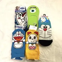 ドラえもん・モンスターズ・インク キャラクター　ソックスセット