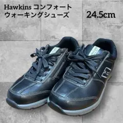 【美品】Hawkins コンフォートウォーキングシューズ ブラック 24.5のサムネイル