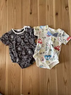 動物柄と車柄のロンパースセット　70