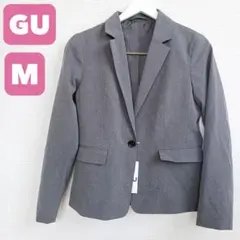 GU ジーユー ウォッシャブル テーラードジャケット グレー 灰色 Mのサムネイル