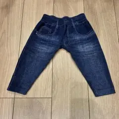 ダークブルー デニム風パンツ 80cm 〈まとめ売り歓迎〉