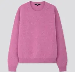 UNIQLO プレミアムラムクルーネックセーター ピンク Sサイズ