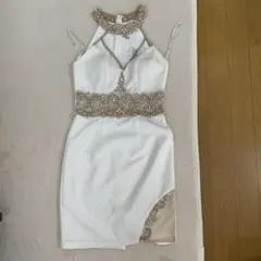 AR ANGELR ホワイトビーズドレス S